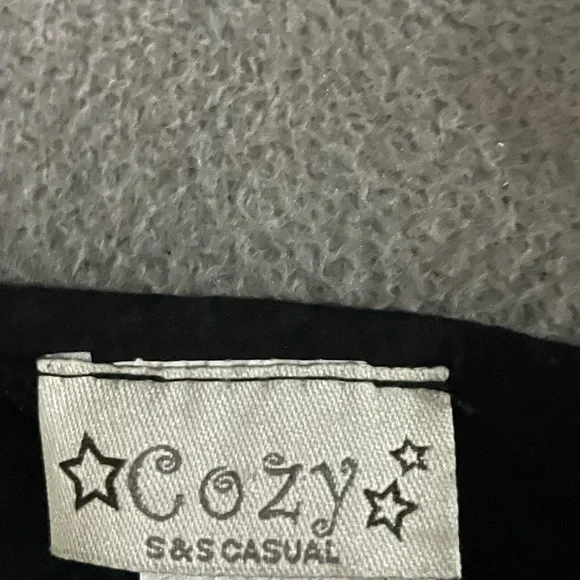 Cozy S&S Casual Lounge Wear Top-Straps Black sleeveless size medium blouse - Picture 8 of 10